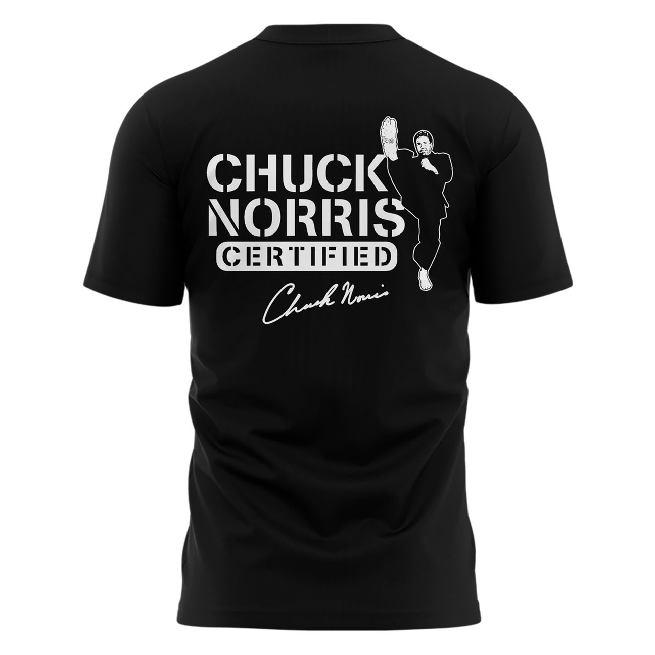 Chuck Norris T-Shirt Black Signed for fans