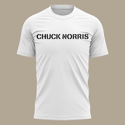 Chuck Norris T-Shirt White Signed for fans