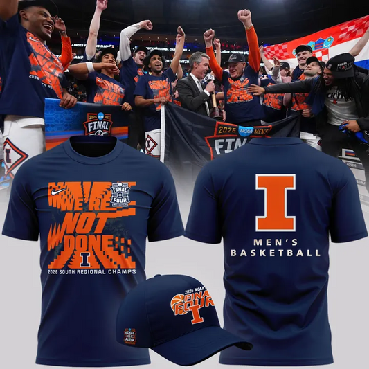 10.Illinois Fighting Illini 2026 NCAA Men's Basketball Tournament March Madness Final Four T-Shirt