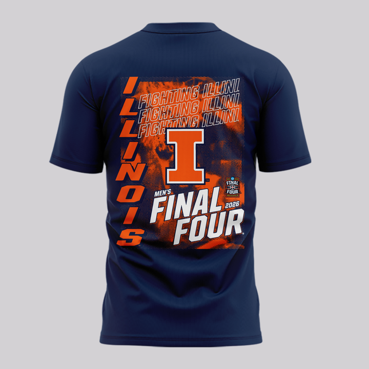 11.Illinois Fighting Illini 2026 NCAA Men's Basketball Tournament March Madness Final Four T-Shirt