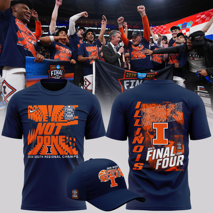 11.Illinois Fighting Illini 2026 NCAA Men's Basketball Tournament March Madness Final Four T-Shirt