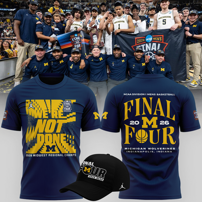 Michigan Wolverines 2026 Men's Basketball Tournament March Madness Final Four Tshirt