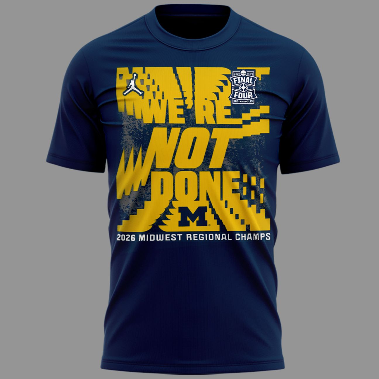 Exclusive Michigan Wolverines Men's Basketball Final Four Locker Room T-Shirt for fans
