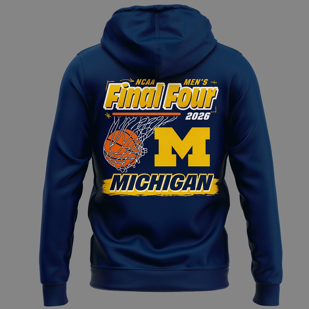 Michigan Wolverines Men's Basketball Final Four Locker Room Hoodie for fans