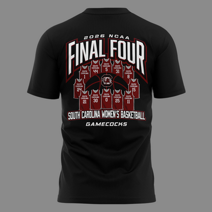 South Carolina Gamecocks 2026 Women's Basketball Tournament March Madness Final Four T-Shirt