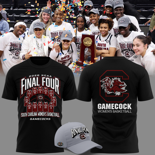 South Carolina Gamecocks 2026 Women's Basketball Tournament March Madness Final Four T-Shirt