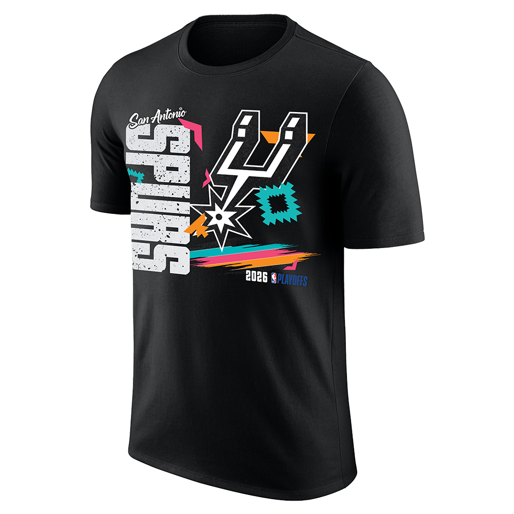 San Antonio Spurs Spurs Fan Shop 2026 NBA Playoffs T-Shirt - Black