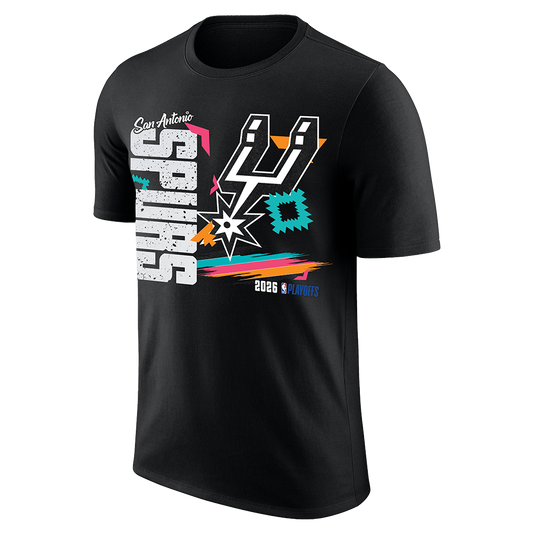 San Antonio Spurs Spurs Fan Shop 2026 NBA Playoffs T-Shirt - Black