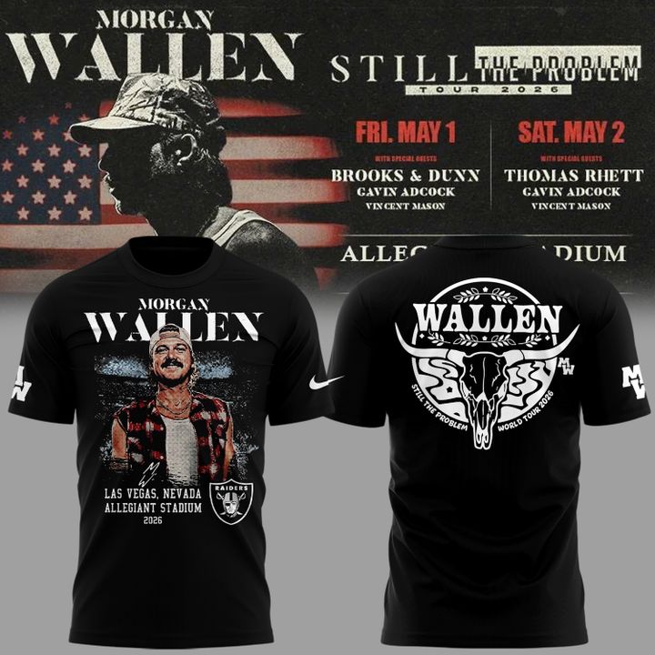 Limited Edition T-Shirt Morgan Wallen x Las Vegas Raiders.