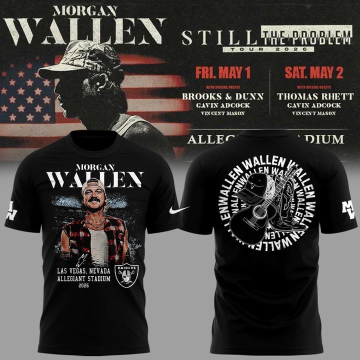Limited Edition T-Shirt Morgan Wallen x Las Vegas Raiders for fans