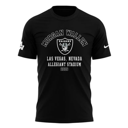 Limited Edition T-Shirt Black Morgan Wallen x Las Vegas Raiders