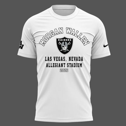Limited Edition T-Shirt White Morgan Wallen x Las Vegas Raiders