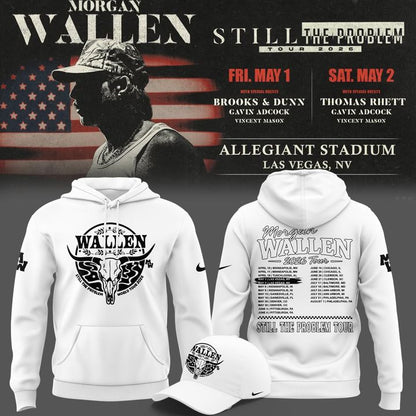 Limited Edition Hoodie White Morgan Wallen x Las Vegas Raiders.