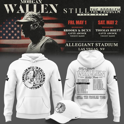 Limited Edition Hoodie White Morgan Wallen x Las Vegas Raiders for fans!