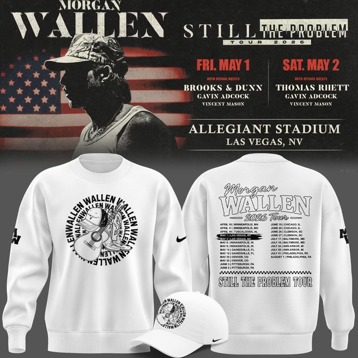 Limited edition Sweatshirt White Morgan Wallen x Las Vegas Raiders for fans!