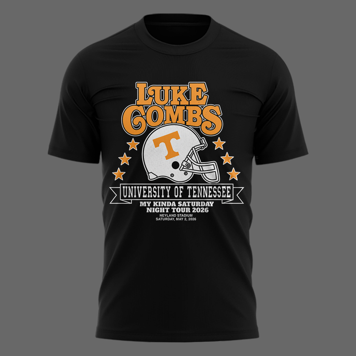 New Edition Tennessee x Luke Combs My Kinda Saturday Nigh Black Tshirt 2026