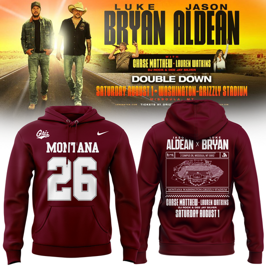 Limited Edition Montana Grizzlies x Jason Aldean And Luke Bryan Hoodie