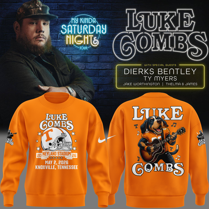 Exclusive Edition Luke Combs x Tennessee Volunteers Football – My Kinda Saturday Night Tour Country Music 2026 Sweatshirt