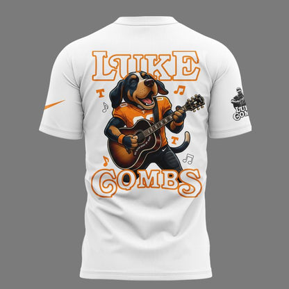 Exclusive Edition Luke Combs x Tennessee Volunteers Football - My Kinda Saturday Night Tour Country Music 2026 White T-Shirt
