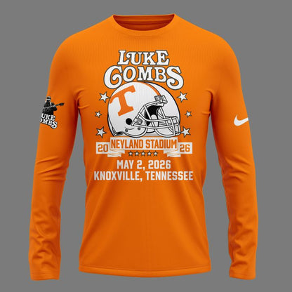 Limited Edition Luke Combs x Tennessee Volunteers Football - My Kinda Saturday Night Tour Country Music Long Tee