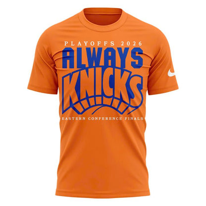 New York Knicks 2026 Playoffs "Always Knicks" T-Shirt - Orange