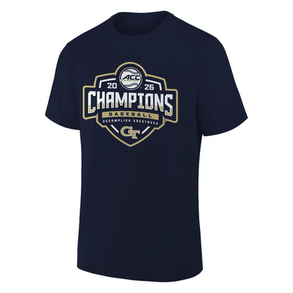 Georgia Tech Yellow Jackets Baseball Locker Room ACC Tournament Champions Tee