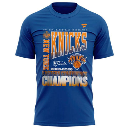 Men's New York Knicks 2026 NBA Eastern Conference Champions Roster T-Shirt