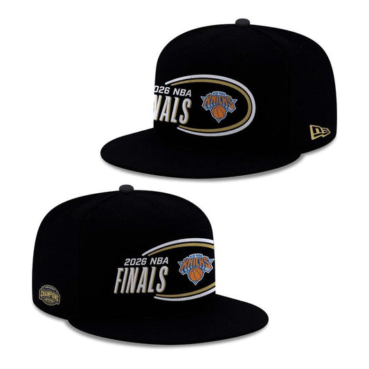Men's New York Knicks New Era Black 2026 NBA Eastern Conference Champions Locker Room 9FIFTY Snapback Hat