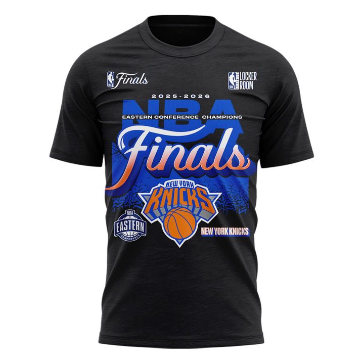 Men's New York Knicks 2026 NBA Eastern Conference Champions Locker Room T-Shirt