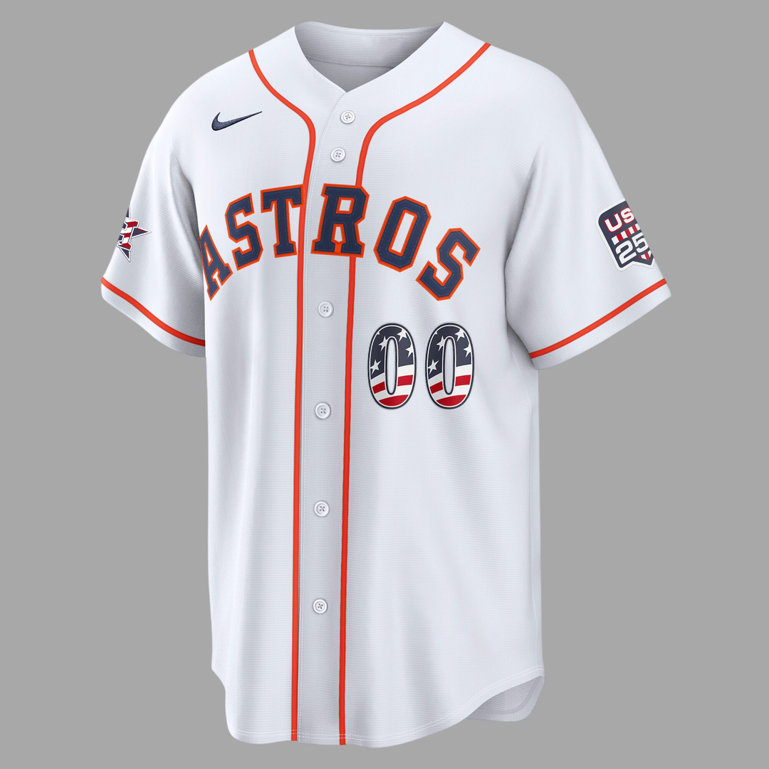Houston Astros USA 250 Jersey - White- Custom Name and Number