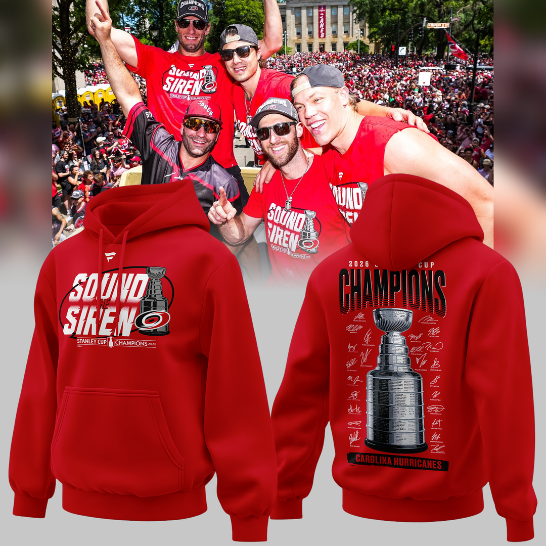 Limited Edition Carolina Hurricanes " Sound The Siren" Red Hoodie 2026