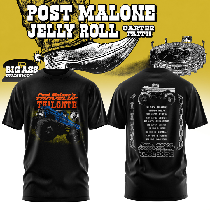 Special 2026 Post Malone - THE BIG ASS Stadium Tour Part 2 T-Shirt