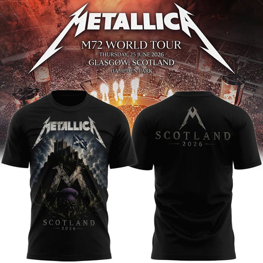 Metallica M72 World Tour 2026 Glasgow T-shirt