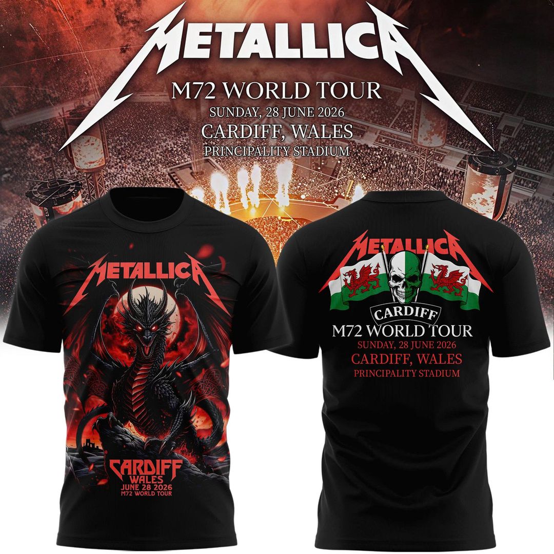 Metallica 2026 M72 World Tour Cardiff, Wales Special T-shirt