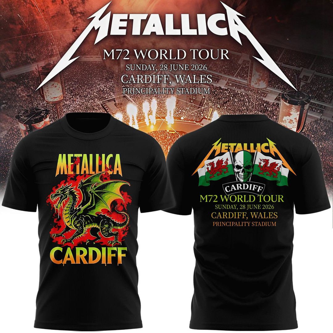 Metallica 2026 M72 World Tour Cardiff, Wales T-shirt