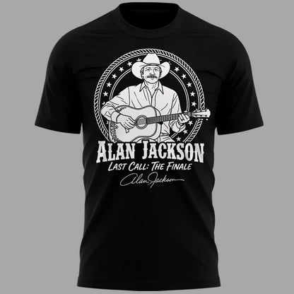 Exclusive Version Alan Jackson "Last Call... The Finale" Black Tshirt 2026