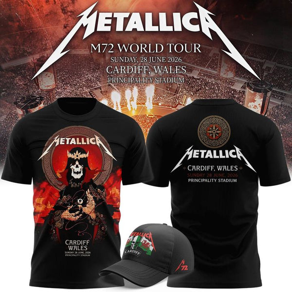 Metallica 2026 M72 World Tour Cardiff, Wales T-shirt