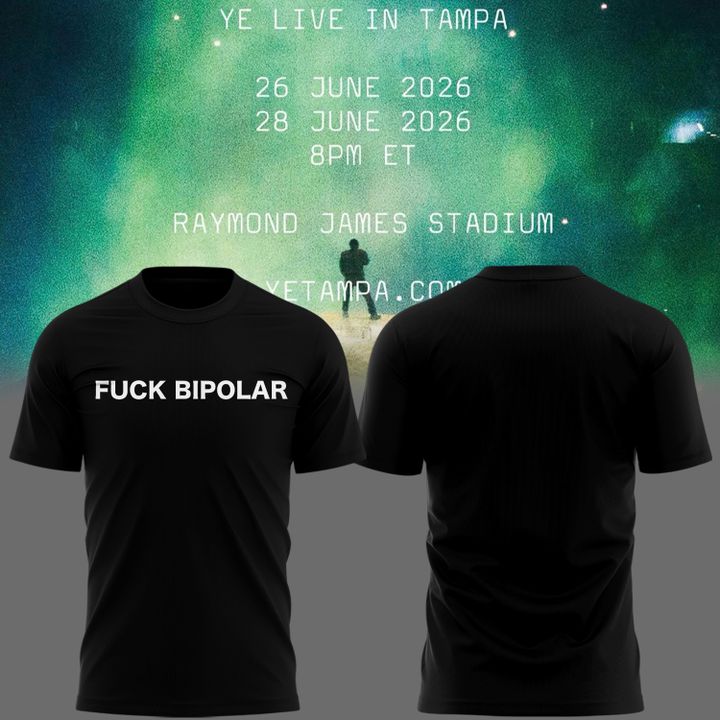 Bipolar Black T-shirt - 2026 Ye Live Concert Tour Raymondames Stadium