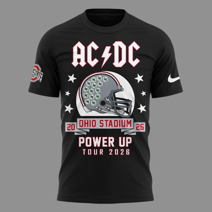 Limited T-Shirt AC/DC x Ohio State Buckeyes Football - Power Up Tour 2026 T-Shirt