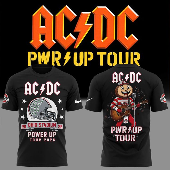 Limited T-Shirt AC/DC x Ohio State Buckeyes Football - Power Up Tour 2026 T-Shirt