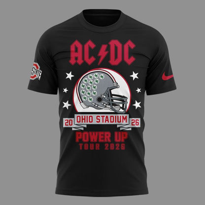 Exclusive T-Shirt AC/DC x Ohio State Buckeyes Football - Power Up Tour 2026 T-Shirt