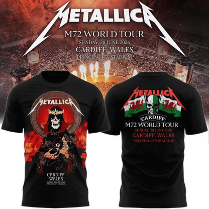Metallica M72 World Tour Cardiff, Wales Limited T-shirt