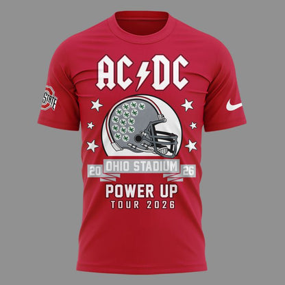 Perfect T-Shirt AC/DC x Ohio State Buckeyes Football - Power Up Tour 2026 T-Shirt