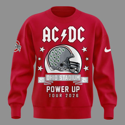 Sweatshirt AC/DC x Ohio State Buckeyes Football - Power Up Tour 2026 Sweatshirt