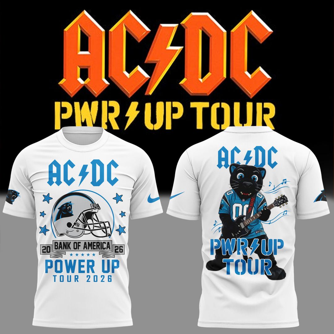 Limited Edition AC/DC x Carolina Panthers - Power Up Tour 2026 T-Shirt