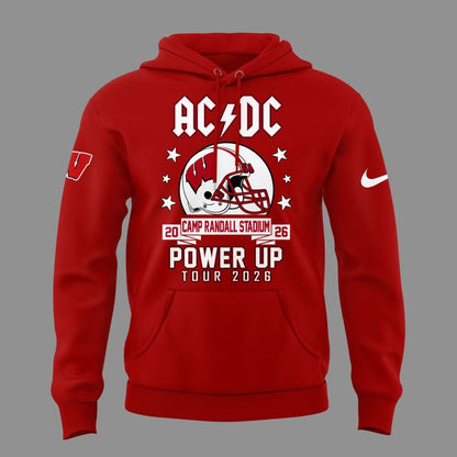Perfect Hoodie AC/DC x Wisconsin Badgers Football - Power Up Tour 2026 Hoodie