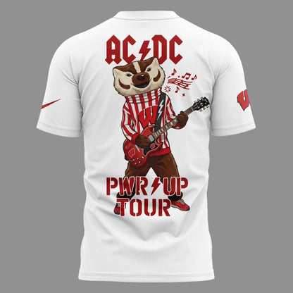Special Edition AC/DC x Wisconsin Badgers Football - Power Up Tour 2026 T-Shirt