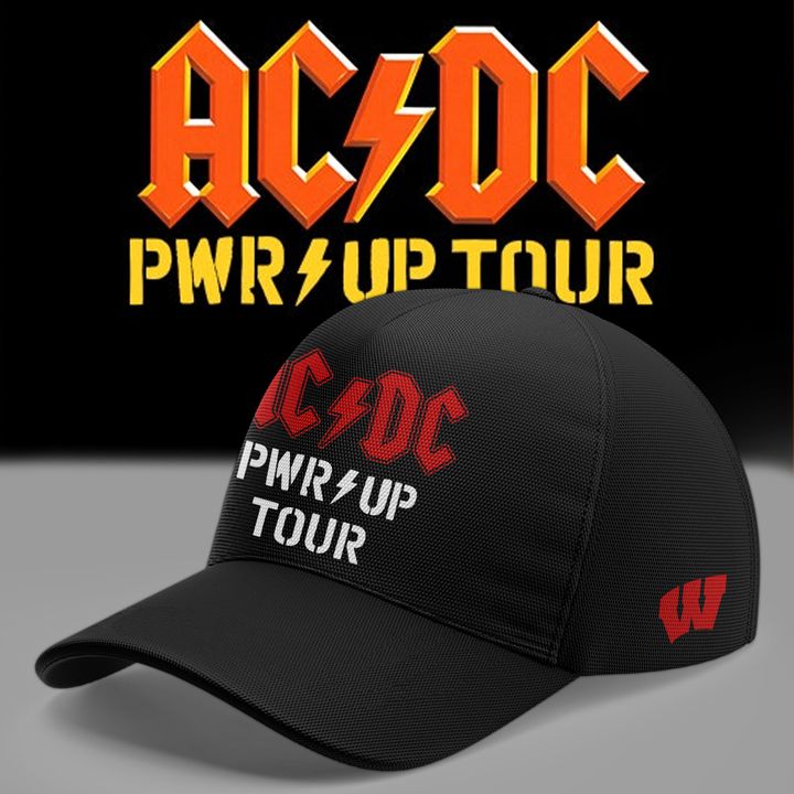 Exclusive Power Up Tour 2026 AC/DC x Wisconsin Badgers Football T-Shirt