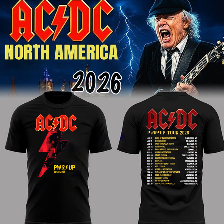 Limited Edition 2026 AC/DC - North America Power Up Tour T-Shirt