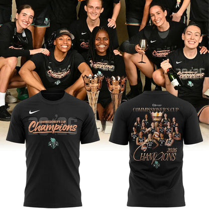 New York Liberty 2026 WNBA Commissioner's Cup Champions T-shirt